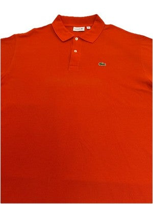 Lacoste Polo Shirt Size Us 4Xl Men`S Regular Fit Orange - Great Condition