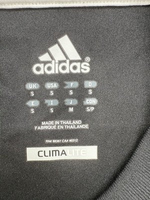 Adidas Black Striped Soccer Jersey Climalite Short Sleeve S