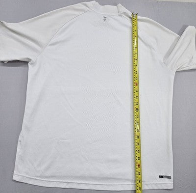 Puma Men's White XL Mock Neck Short Sleeve Mesh T-Shirt