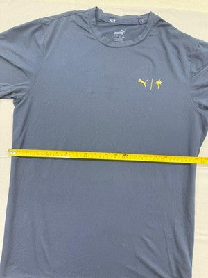 Puma Men's Golf Tee M Navy Palm Tree Crew Neck Short Sleeve Shirt 2022