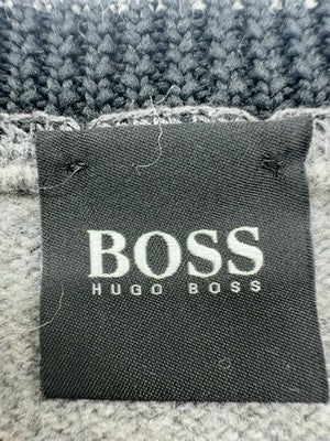 Hugo Boss Gray Crewneck Knit Sweater L Long Sleeve Men's