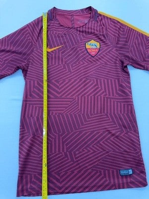 Camiseta de fútbol roja Nike para niños talla S Roma impresión gráfica de...
