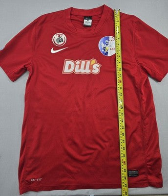 Nike Men's L Red Dri-FIT Soccer Jersey Short Sleeve Mesh