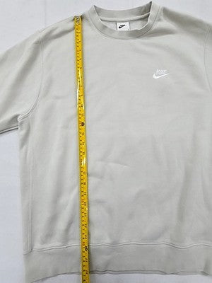 Nike Men's Grey L Crewneck Fleece Sweatshirt Swoosh