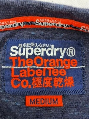 Superdry Orange Label Navy M Men's Short Sleeve Crew Neck T-Shirt Embroidered