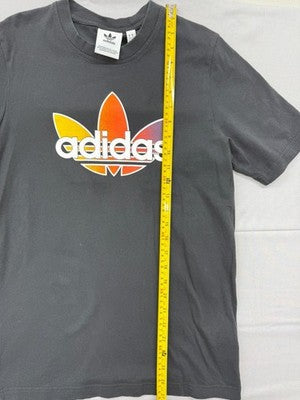 Adidas Men's Black Rainbow Trefoil Tee S Adicolor Cotton