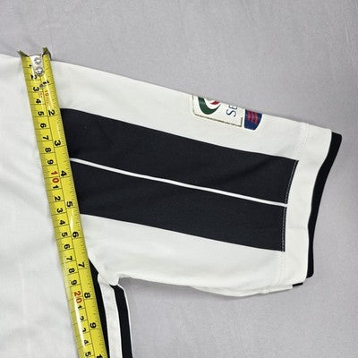 Adidas Men's White Striped Climacool Jersey L Athletic Fit