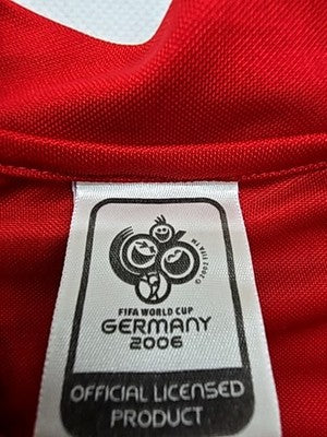 Adidas England Home Jersey 2006 World Cup Men's Size D Red