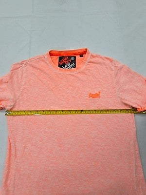 Superdry Low Roller Coral L Men's Short Sleeve T-Shirt Roll Up Logo