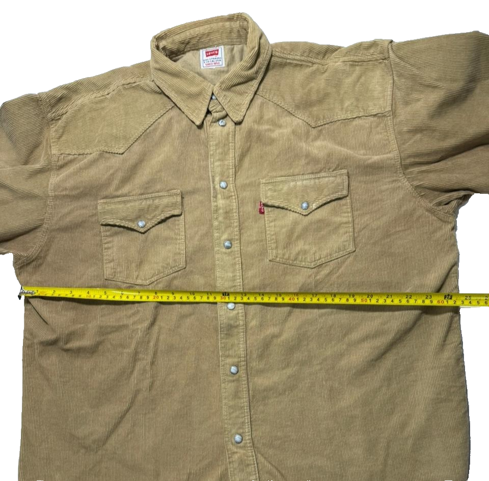 Levi'S Barstow Standard Fit Western Corduroy Shirt For Men - Size XL