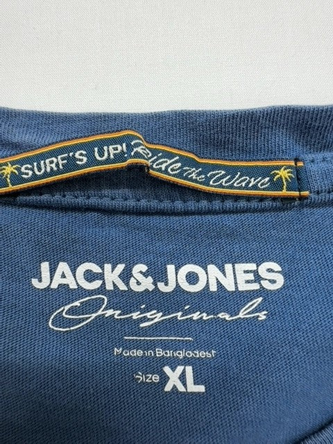 Jack & Jones Men Blue T-Shirt size XL product image 4