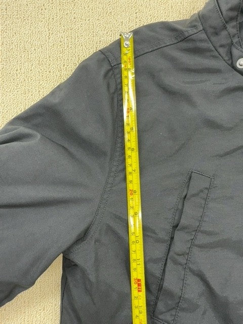 Tommy Hilfiger Denim Men's Grey Jacket L Red Flag Zipper Stand Up