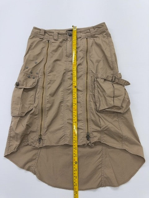 IKKS Boys Tan Cargo Shorts Size 16 Relaxed Drawstring Canvas Cotton
