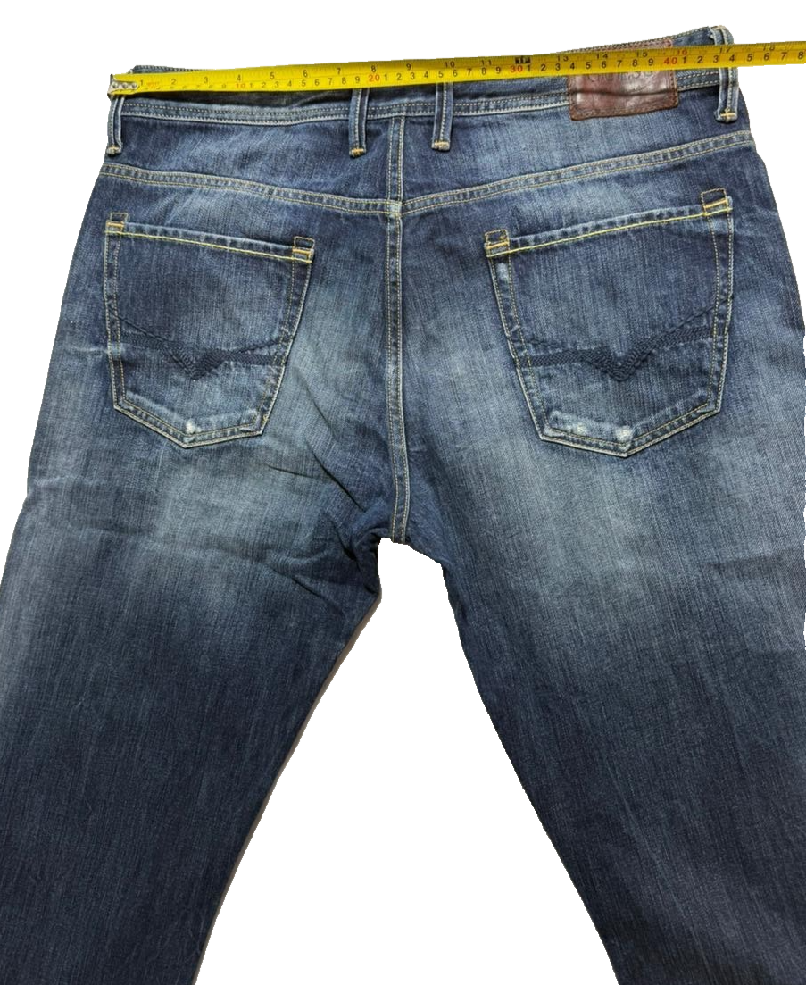 Guess Rebel Regular Straight Denim Men's Blue Jeans Cotton Casual Pants Size 33