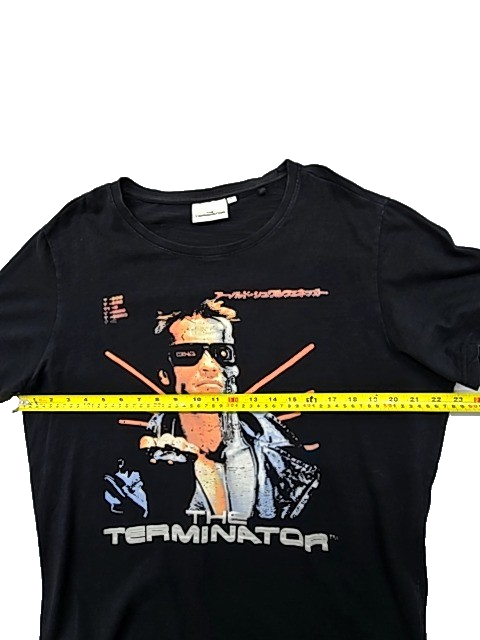 Men's XL Black Terminator T-Shirt 100% Cotton Short Sleeve Crewneck Screenprint