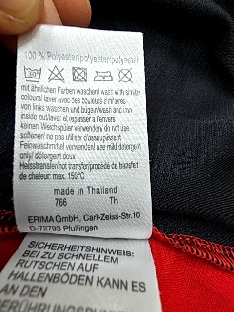 Erima Change Polo Shirt Men L Red/Black/White Quick Dry Short Sleeve