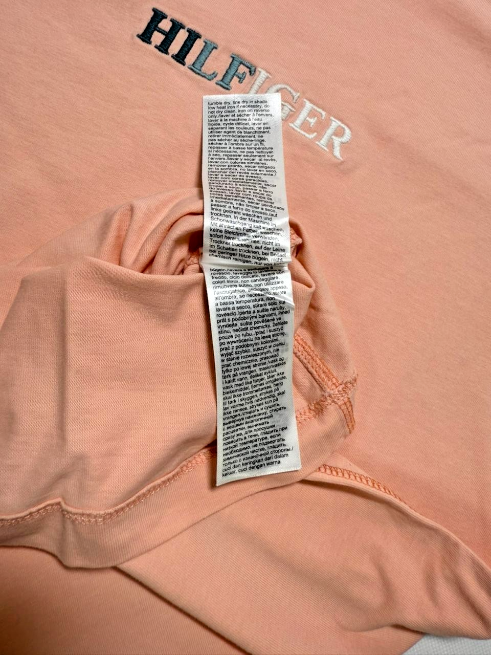 Tommy Hilfiger Peach Logo Regular Fit Cotton T-Shirt Crewneck Short Sleeve XL