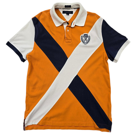 Tommy Hilfiger Men's Multicolor Polo Shirt – Size L, Colorblock
