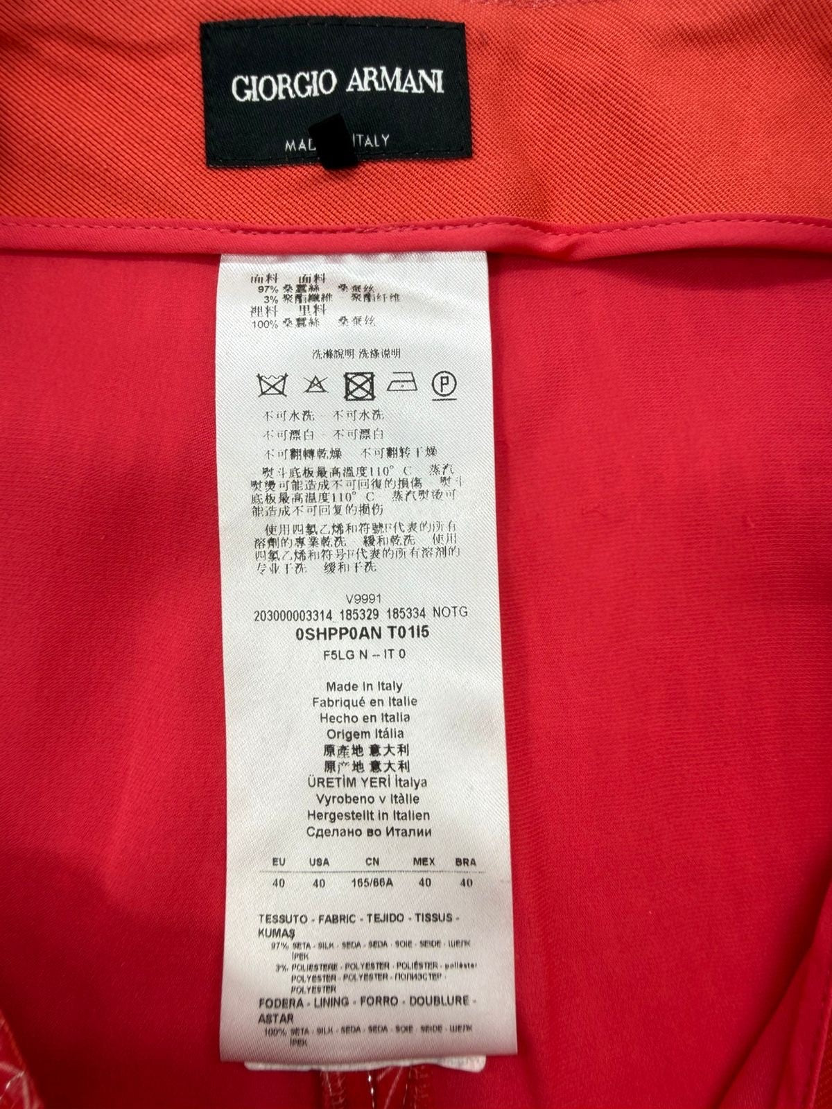 Giorgio Armani Women Red Pants product image 3