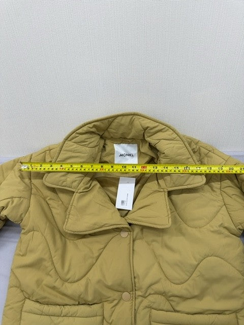 Monki Yellow Puffer Jacket Women XS Winter Regular Fit