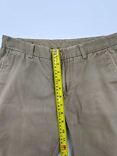 Polo Men's Khaki Regular Fit Button Closure Pants Size 32 Waist 100% Cotton