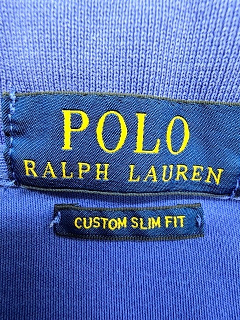 Polo Ralph Lauren Short Sleeve Blue Cotton Polo Shirt Men's Slim Fit