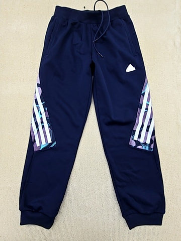 Adidas Men's Navy Striped Jogger Pants Size M Regular Fit