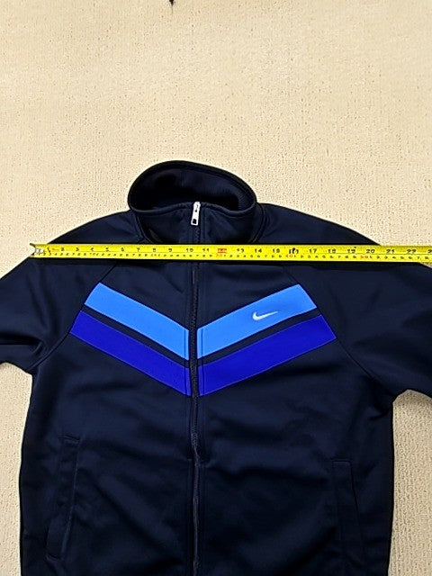 Nike Men's Navy Blue Stripe Track Jacket Size M Full Zip SP11072NIG