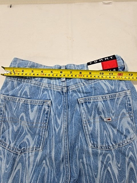 Tommy Jeans Men's Loose Blue Jeans Sz 25x30 Wavy Flag