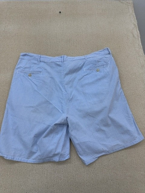 Polo Ralph Lauren Vintage Seersucker Stripe Pleated Shorts 40x40 Blue USA