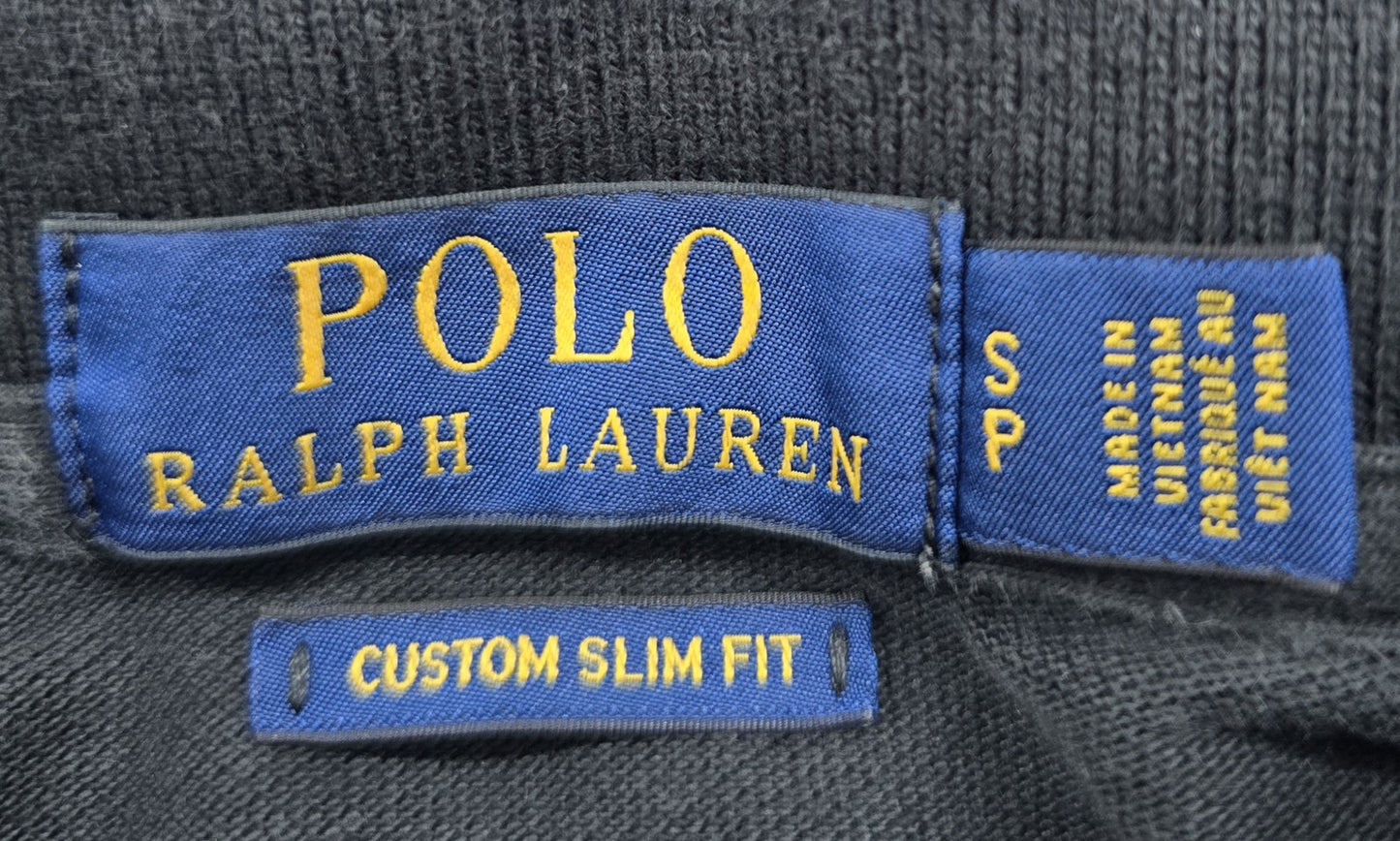 Polo Ralph Lauren Men's Black Short Sleeve Polo Shirt Size S Custom Slim