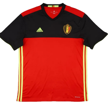 Adidas Men'S Red Belgium Eden Hazard #10 Jersey Climacool Short Sleeve Size Xl