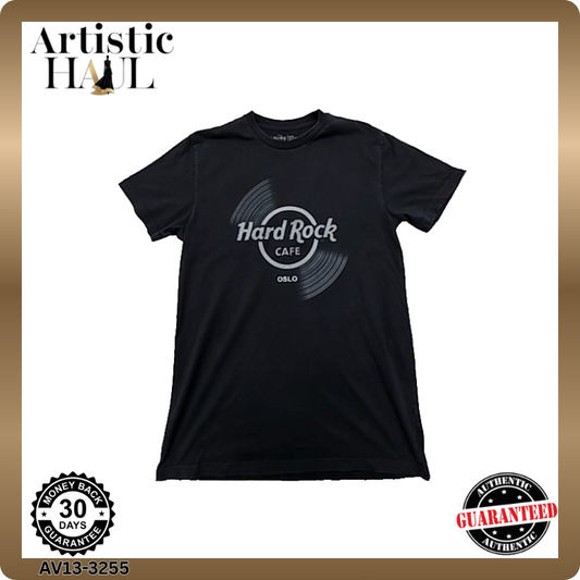 Hard Rock Cafe Unisex Black T-Shirt – Size M, Crew Neck, Cotton