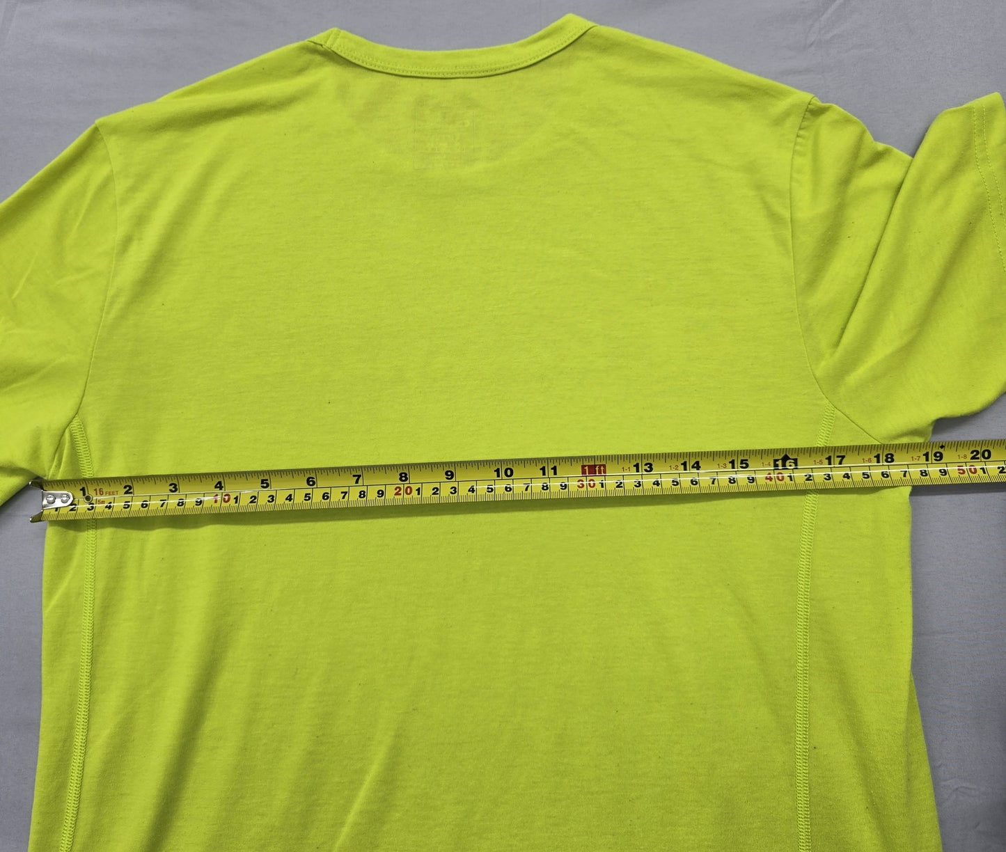 Champion Men's Neon Lime Green T-Shirt Small Cotton Crew Neck