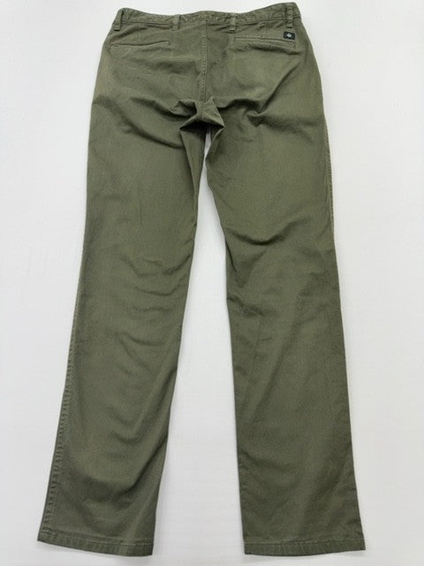 Dockers Men Olive Chino Pants Size S Straight Leg Regular Button