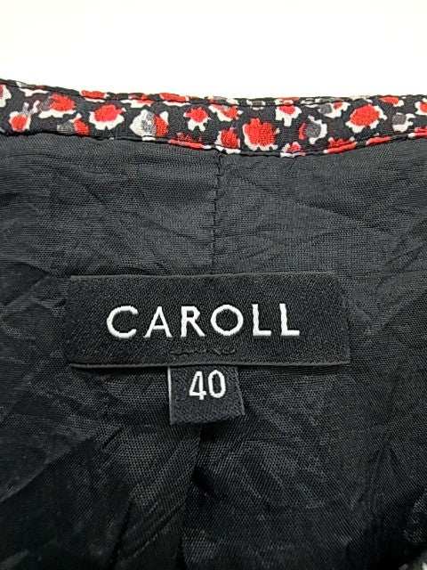 Caroll Women's Burgundy Animal Print Midi Shift Dress Size 40