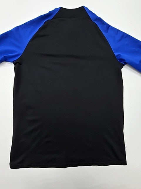 JORDAN Boys Black/Blue Long Sleeve Rashguard Size L
