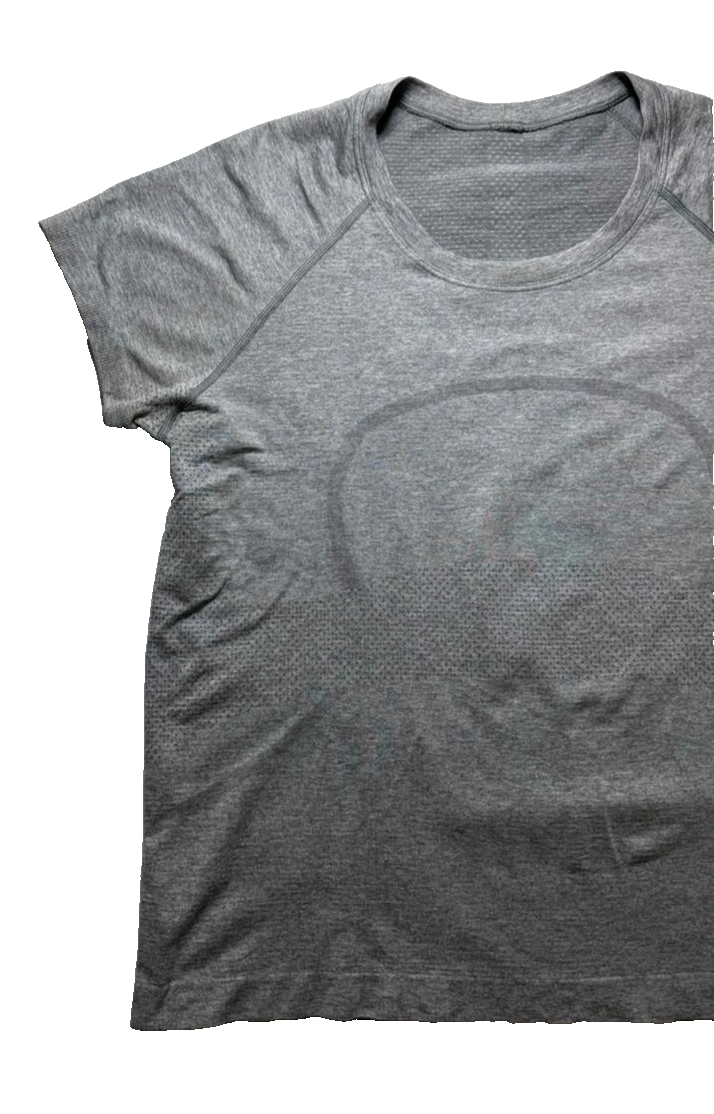 Lululemon Women Gray Swiftly Short Sleeve Crew Seamless Shirt T-Shirt |M
