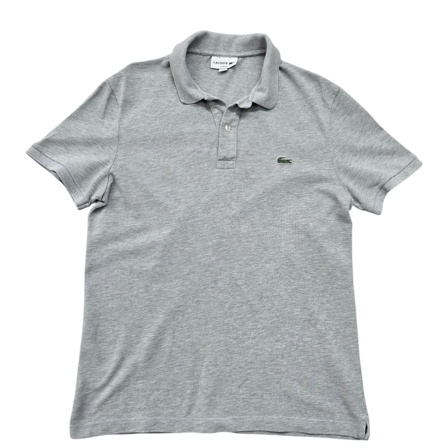 Lacoste Men's Gray Slim Fit Polo Shirt Size M