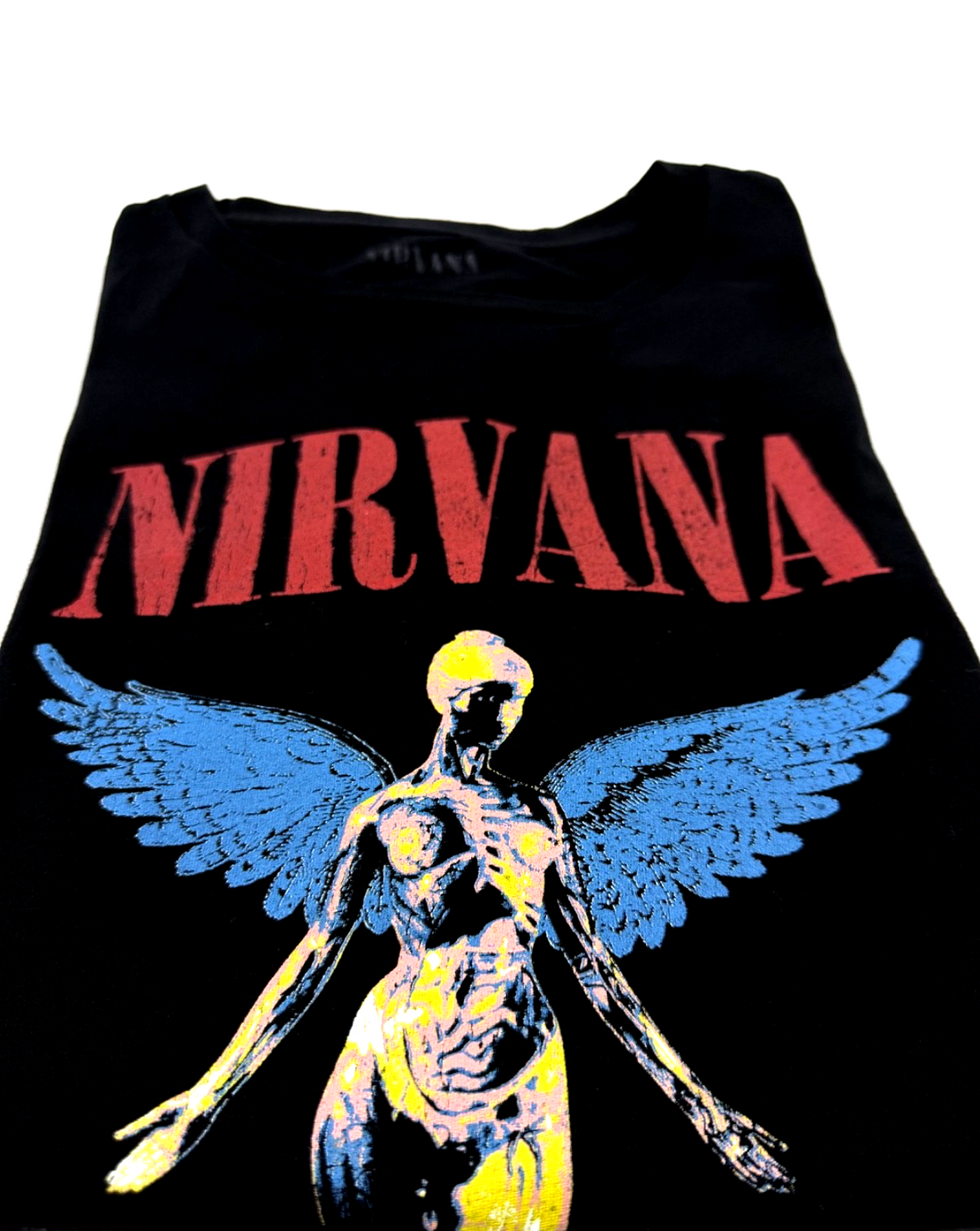 Nirvana In Utero Graphic T-Shirt Women Medium Black Short Sleeve Music
