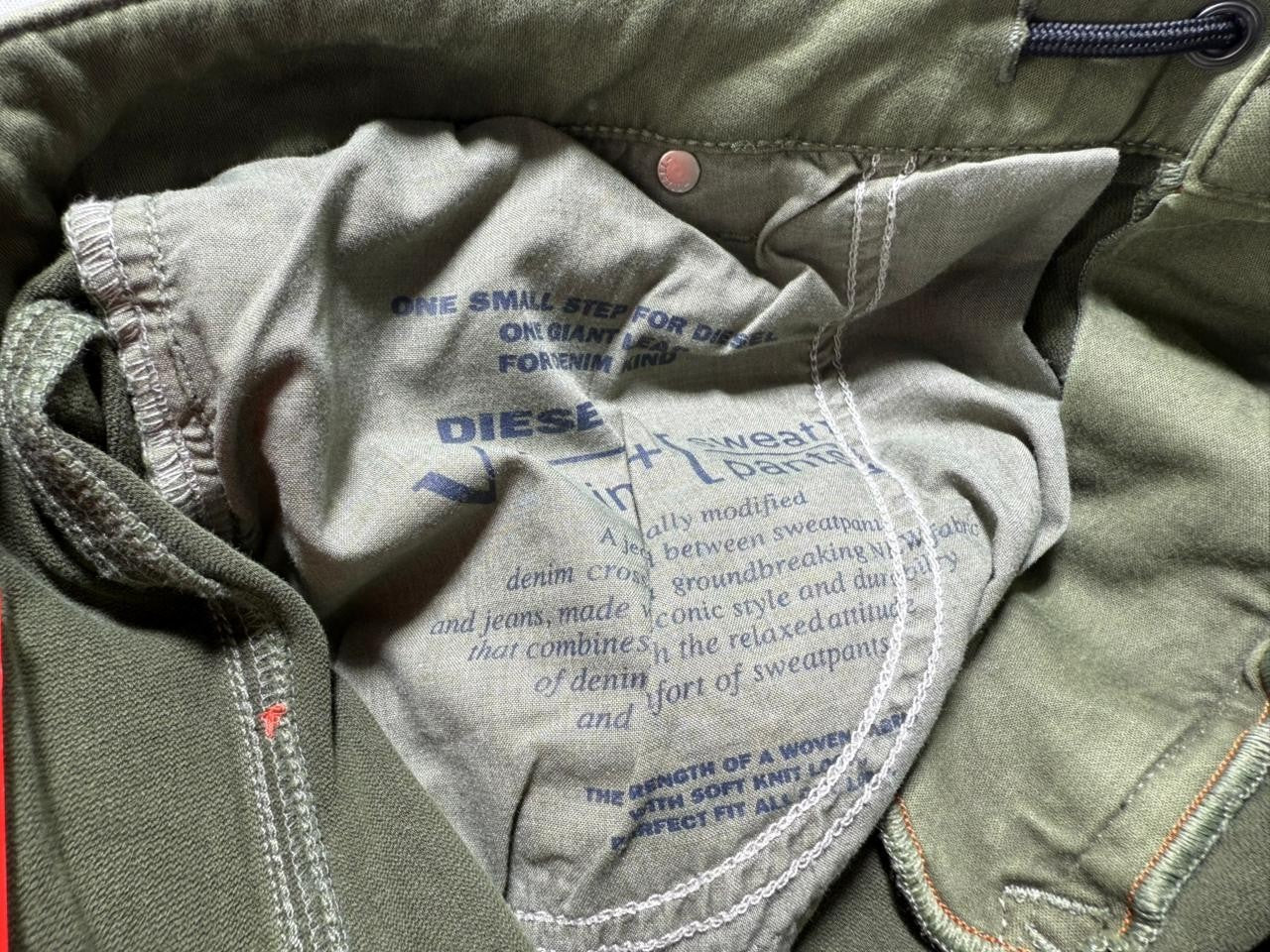 Diesel Krooley Jogg Jeans – Olive Green | Size 36 | Pre-Loved
