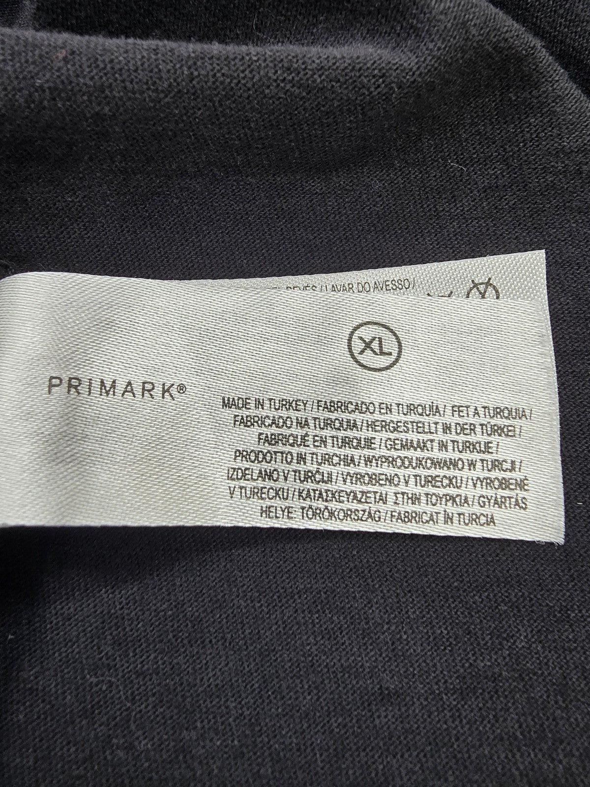 Primark Marvel Black Cotton T-Shirt XL Men Short Sleeve Logo Crew