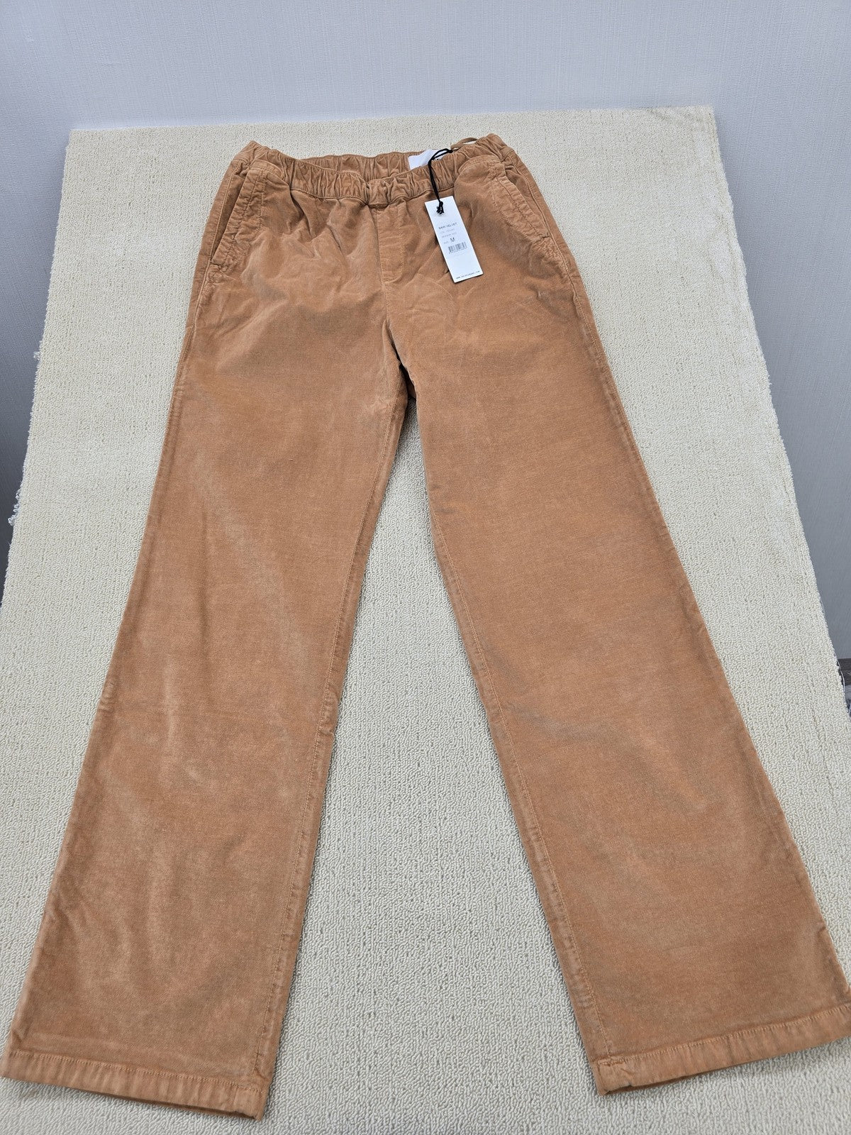 Reiko Women's M Baggy Pecan Brown Cotton Velvet Wide Leg Pants