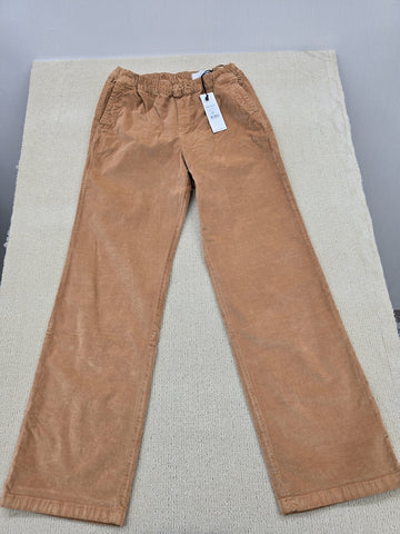 Reiko Women's M Baggy Pecan Brown Cotton Velvet Wide Leg Pants