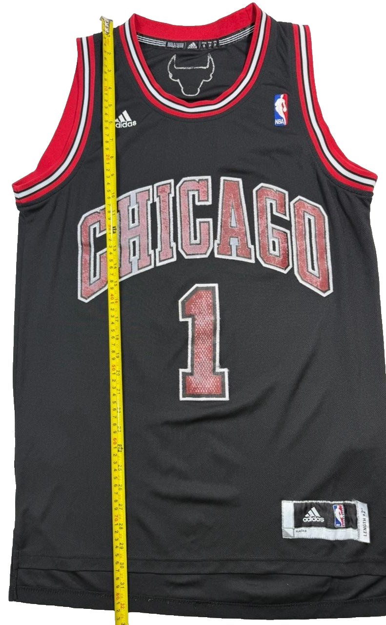 Adidas Derrick Rose Chicago Bulls #1 Alternate Black Jersey - Size S