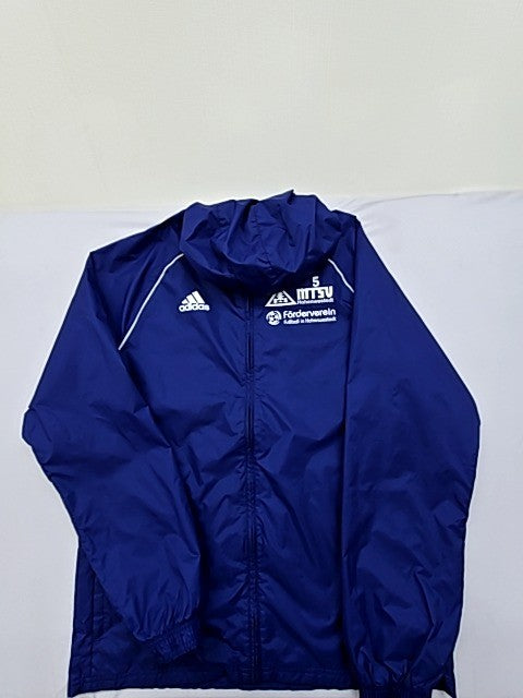 Adidas Men's M Blue Golf Rain Jacket Water-Resistant Full-Zip Hood
