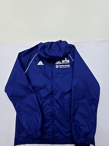 Adidas Men's M Blue Golf Rain Jacket Water-Resistant Full-Zip Hood