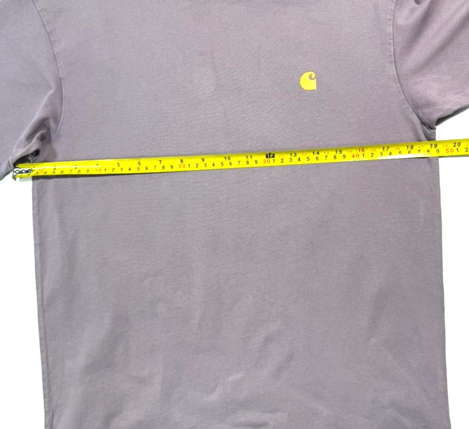 Carhartt Wip Chase T-Shirt In The Color Porphyry With A Gold Logo - Size XS