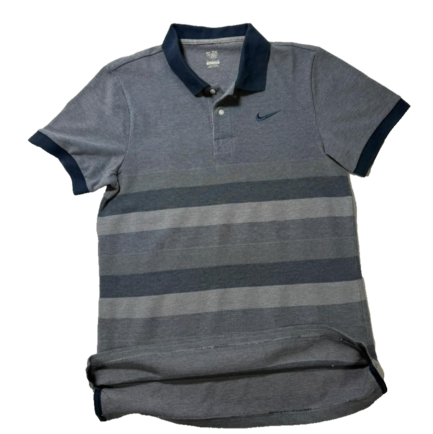 Nike The Athletic Depr Stripe Collar Cotton T-Shirt | Size: S