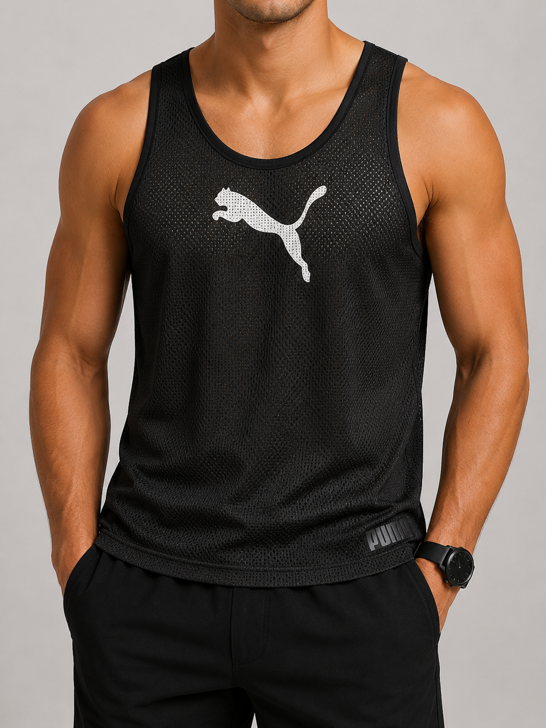 Puma Boys Black Tank Top size S product image 1